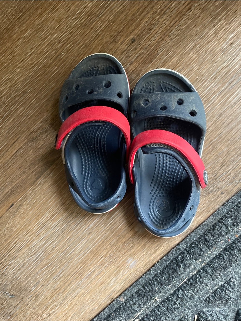CROCS Kids Navy and Red Sport Sandals
